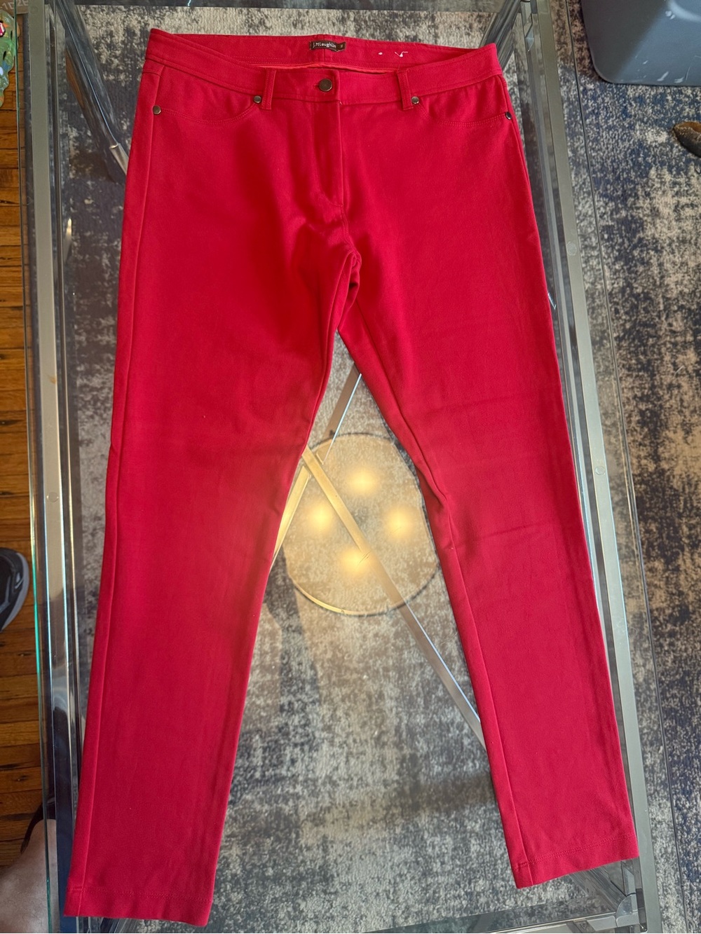 J. McLaughlin Size 10 Bright Red Ponte Dress Pants